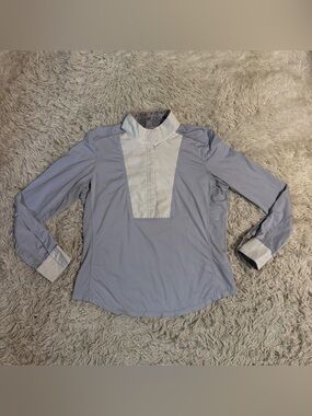Women’s Large Purple Chestnut Bay Long Sleeve Horseback Riding Show Shirt